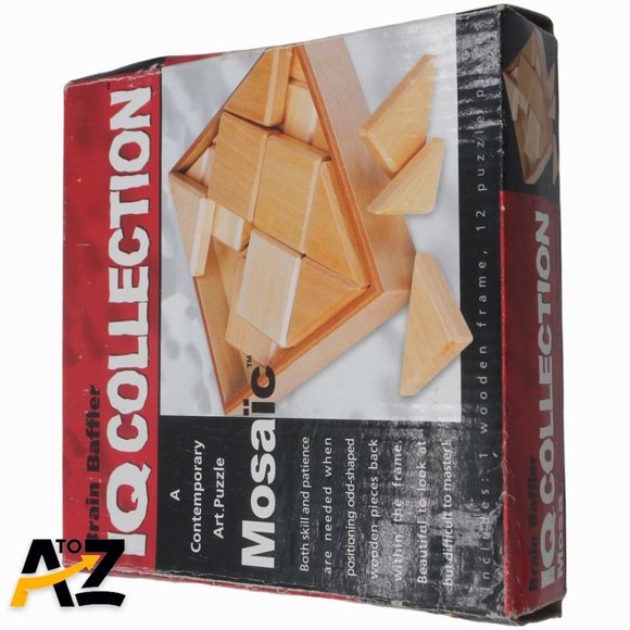 Brain Baffler Mosaïc Art Puzzle IQ Collection Rare Wooden Pieces - Picture 11 of 12